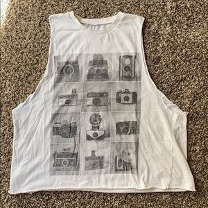 Brandy Melville Rare Camera Muscle Tee Sleeveless